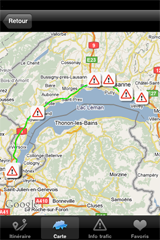 Screen Swiss Traffic iPhone