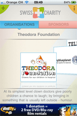 Screenshot Swiss Charity iPhone App